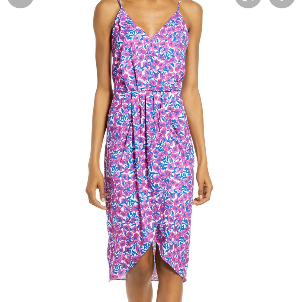Chelsea 28 Fuchsia Floral Party Dress sz XL